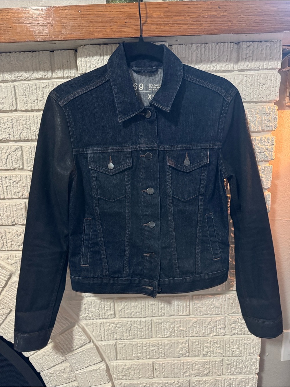 GAP Denim Jacket with Black Denim Sleeves